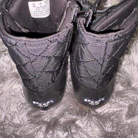 Sperry Girls Youth Top-Sider Saltwater Duck Boot Black Size 3M NEW TK163618 - Picture 3 of 6